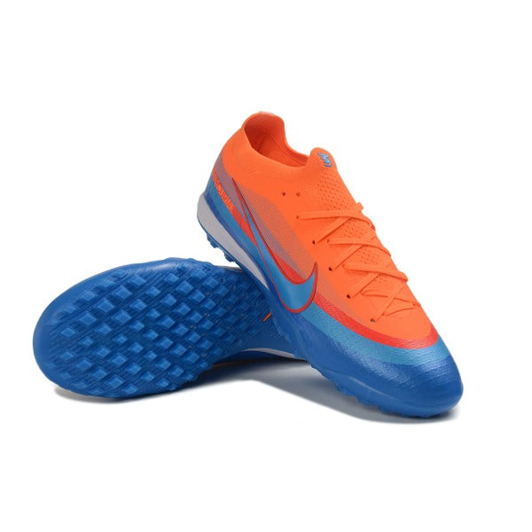 Nike Air Zoom Mercurial Vapor 17 Elite Blue and Orange Turf TF Kids Football Boot