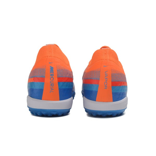 Nike Air Zoom Mercurial Vapor 17 Elite Blue and Orange Turf TF Kids Football Boot