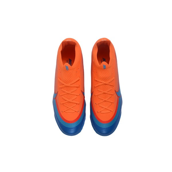 Nike Air Zoom Mercurial Vapor 17 Elite Blue and Orange Turf TF Kids Football Boot