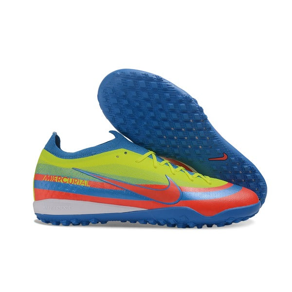 Nike Air Zoom Mercurial Vapor 17 Elite Blue and Red Turf TF Kids Football Boot