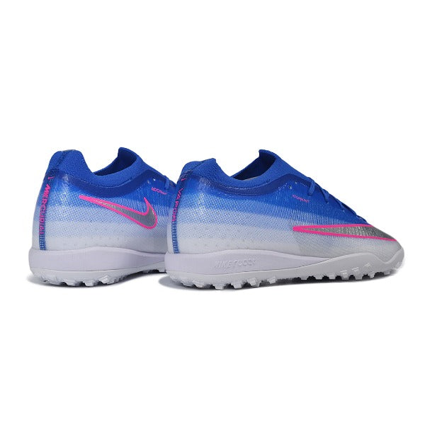 Nike Air Zoom Mercurial Vapor 17 Elite Blue and White Turf TF Kids Football Boot