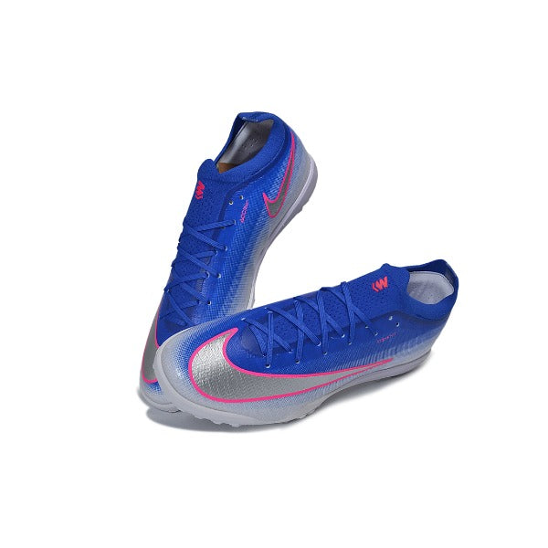 Nike Air Zoom Mercurial Vapor 17 Elite Blue and White Turf TF Kids Football Boot