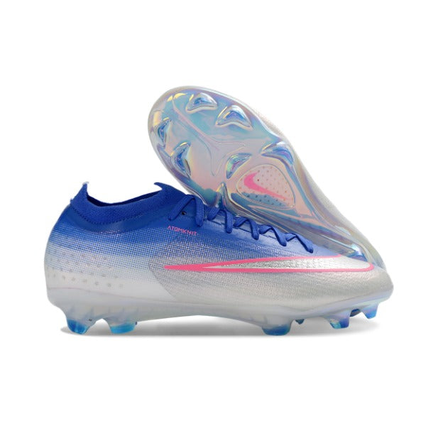 Nike Air Zoom Mercurial Vapor 17 Elite Blue, Pink and White Firm Ground FG Kids Football Boot