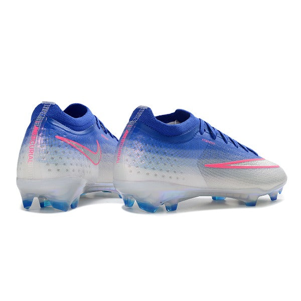 Nike Air Zoom Mercurial Vapor 17 Elite Blue, Pink and White Firm Ground FG Kids Football Boot