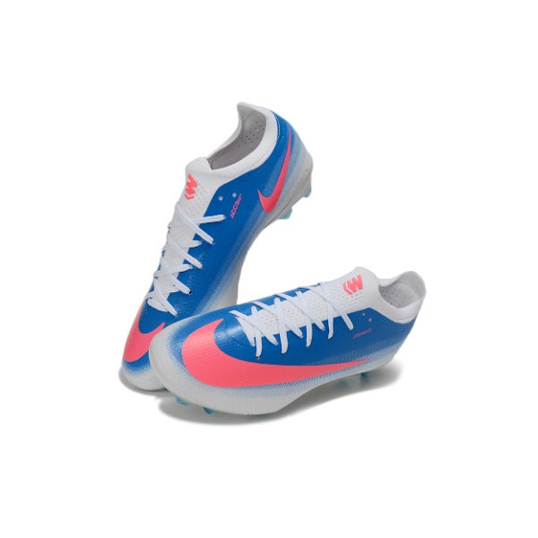 Nike Air Zoom Mercurial Vapor 17 Elite Blue, Pink and White Firm Ground FG Kids Football Boot