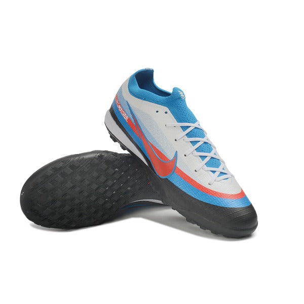 Nike Air Zoom Mercurial Vapor 17 Elite Blue, Red and White Turf TF Kids Football Boot