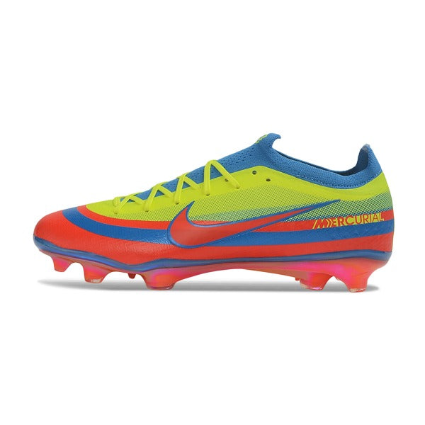 Nike Air Zoom Mercurial Vapor 17 Elite Blue, Red and Yellow Firm Ground FG Kids Football Boot