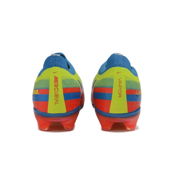 Nike Air Zoom Mercurial Vapor 17 Elite Blue, Red and Yellow Firm Ground FG Kids Football Boot