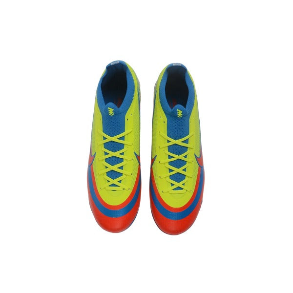 Nike Air Zoom Mercurial Vapor 17 Elite Blue, Red and Yellow Firm Ground FG Kids Football Boot