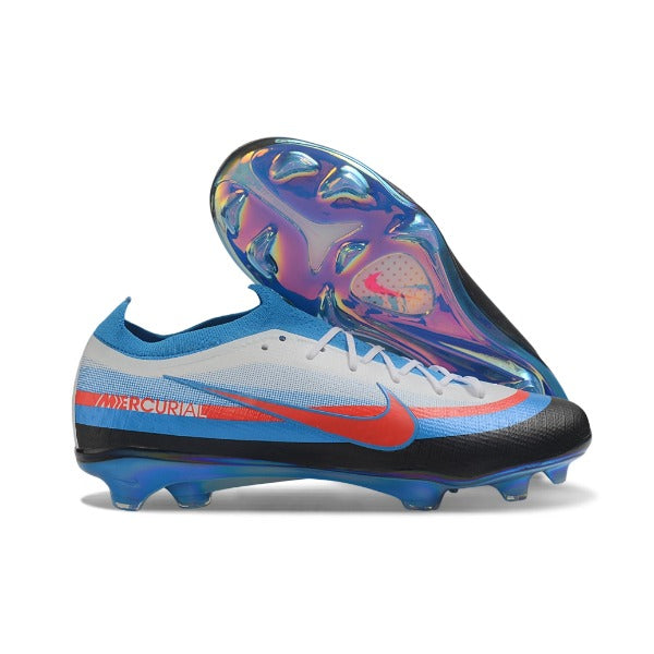 Nike Air Zoom Mercurial Vapor 17 Elite Blue, White and Black Firm Ground FG Kids Football Boot