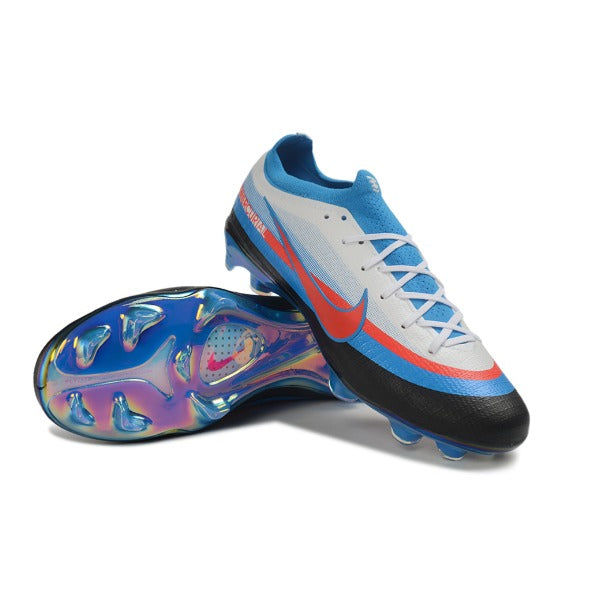 Nike Air Zoom Mercurial Vapor 17 Elite Blue, White and Black Firm Ground FG Kids Football Boot