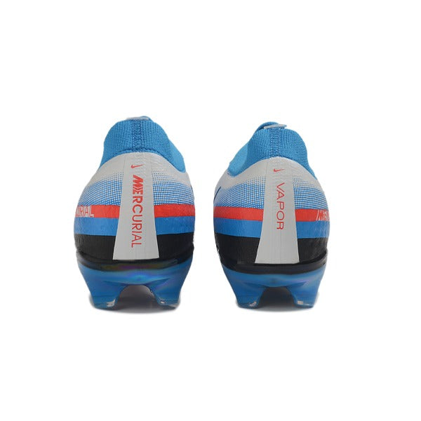 Nike Air Zoom Mercurial Vapor 17 Elite Blue, White and Black Firm Ground FG Kids Football Boot