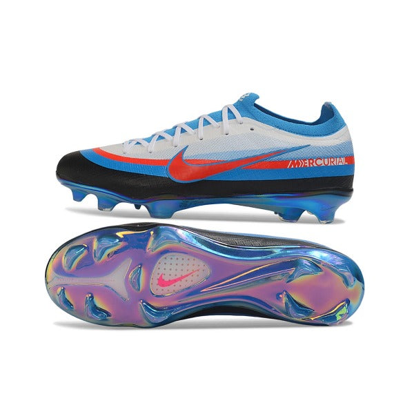 Nike Air Zoom Mercurial Vapor 17 Elite Blue, White and Black Firm Ground FG Kids Football Boot