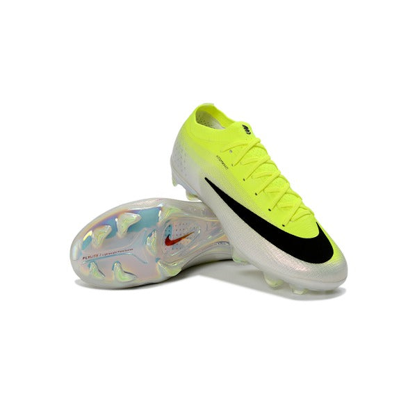 Nike Air Zoom Mercurial Vapor 17 Elite Fluorescent Green and White Firm Ground FG Kids Football Boot