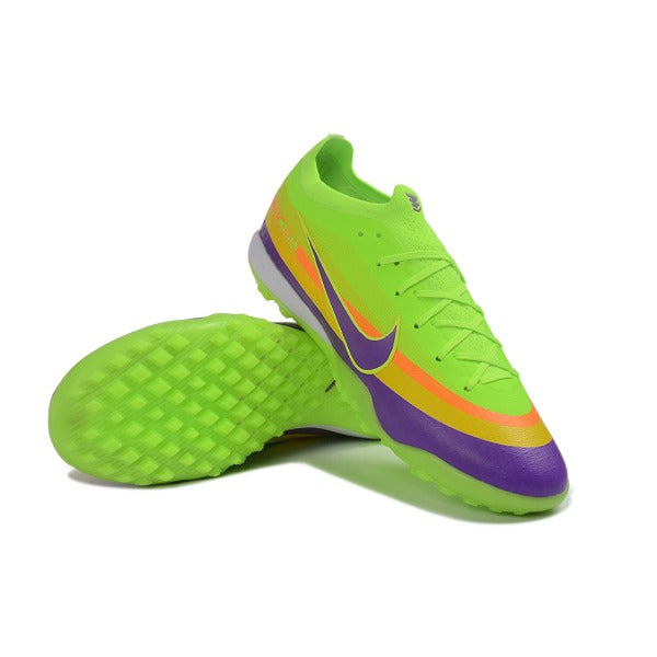 Nike Air Zoom Mercurial Vapor 17 Elite Green and Purple Turf TF Kids Football Boot