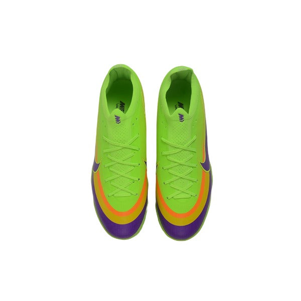 Nike Air Zoom Mercurial Vapor 17 Elite Green and Purple Turf TF Kids Football Boot