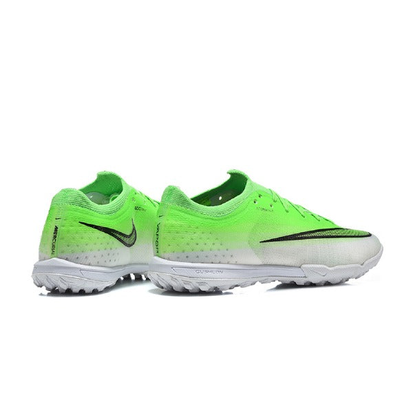 Nike Air Zoom Mercurial Vapor 17 Elite Green and White Turf TF Kids Football Boot