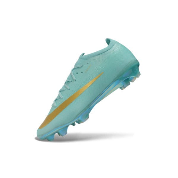 Nike Air Zoom Mercurial Vapor 17 Elite Light Blue and Golden Firm Ground FG Kids Football Boot