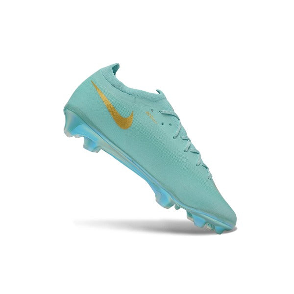 Nike Air Zoom Mercurial Vapor 17 Elite Light Blue and Golden Firm Ground FG Kids Football Boot
