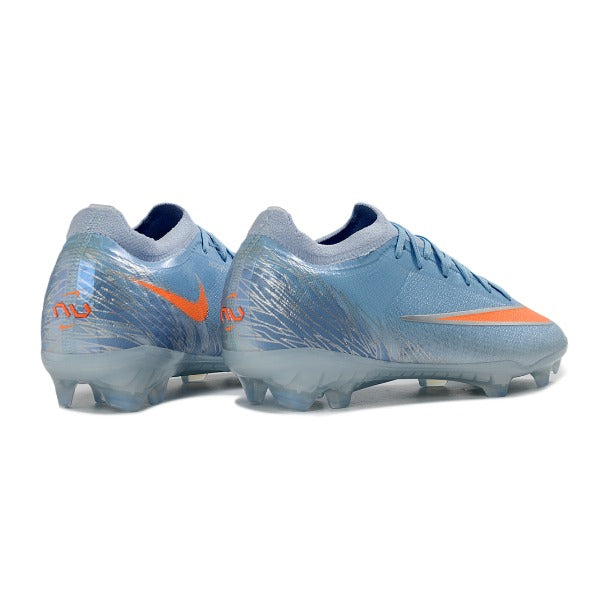 Nike Air Zoom Mercurial Vapor 17 Elite Light Blue and Orange Firm Ground FG Kids Football Boot
