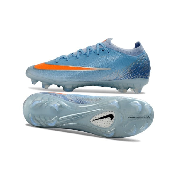 Nike Air Zoom Mercurial Vapor 17 Elite Light Blue and Orange Firm Ground FG Kids Football Boot