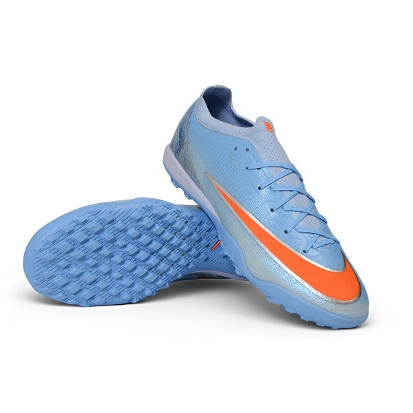 Nike Air Zoom Mercurial Vapor 17 Elite Light Blue and Silver Turf TF Kids Football Boot