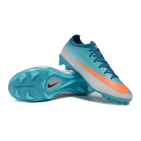 Nike Air Zoom Mercurial Vapor 17 Elite Light Blue and White Firm Ground FG Kids Football Boot