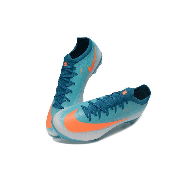 Nike Air Zoom Mercurial Vapor 17 Elite Light Blue and White Firm Ground FG Kids Football Boot
