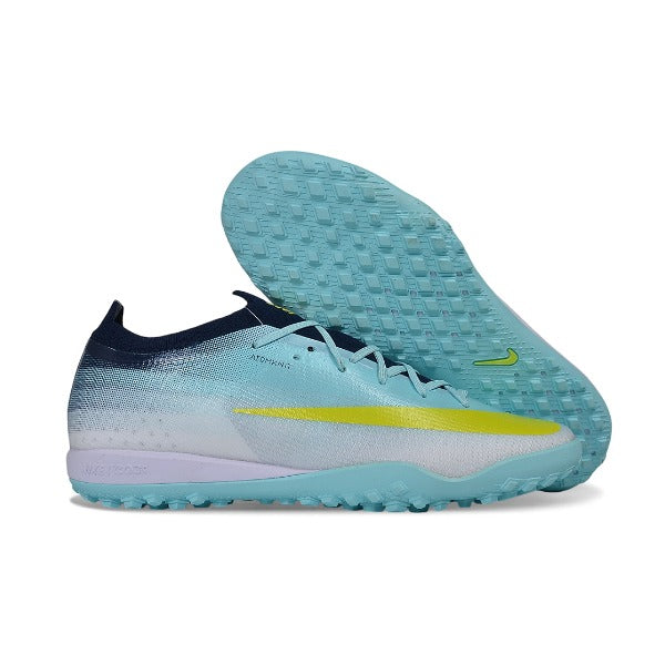 Nike Air Zoom Mercurial Vapor 17 Elite Light Blue and White Turf TF Kids Football Boot