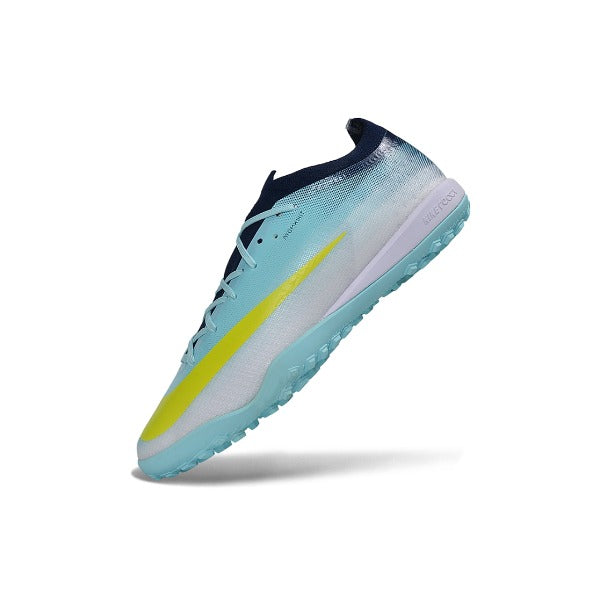 Nike Air Zoom Mercurial Vapor 17 Elite Light Blue and White Turf TF Kids Football Boot