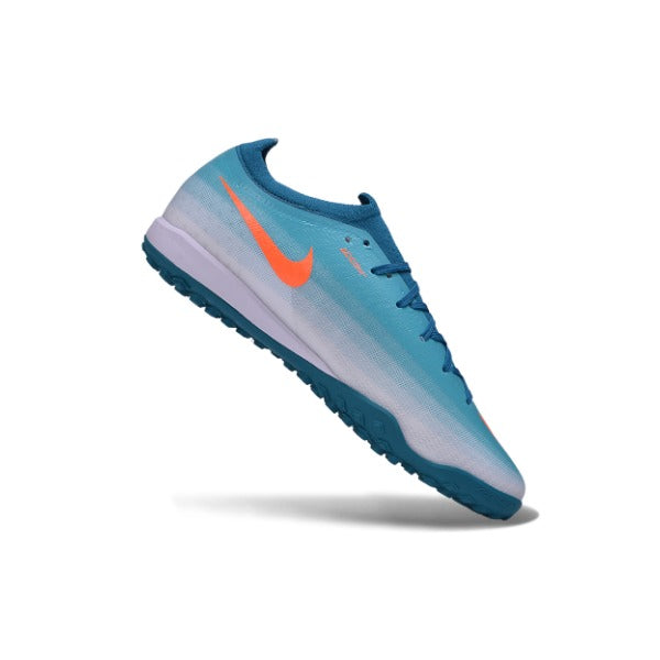 Nike Air Zoom Mercurial Vapor 17 Elite Light Blue and White Turf TF Kids Football Boot