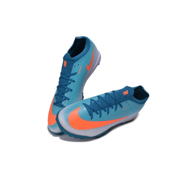 Nike Air Zoom Mercurial Vapor 17 Elite Light Blue and White Turf TF Kids Football Boot