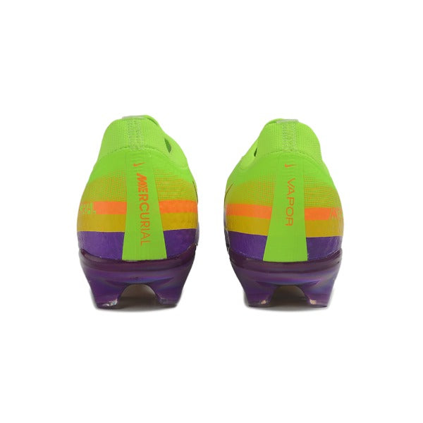 Nike Air Zoom Mercurial Vapor 17 Elite Light Green and Purple Firm Ground FG Kids Football Boot
