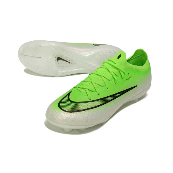Nike Air Zoom Mercurial Vapor 17 Elite Light Green and White Firm Ground FG Kids Football Boot