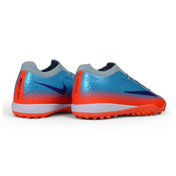 Nike Air Zoom Mercurial Vapor 17 Elite Orange and Blue Turf TF Kids Football Boot