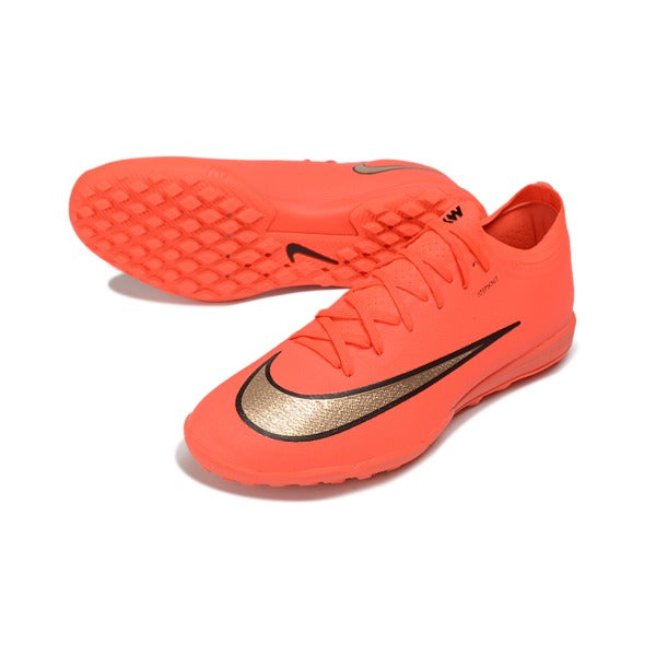 Nike Air Zoom Mercurial Vapor 17 Elite Orange and Golden Turf TF Football Boot