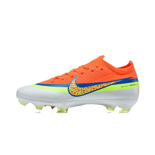 Nike Air Zoom Mercurial Vapor 17 Elite Orange, Blue and White Firm Ground FG Kids Football Boot