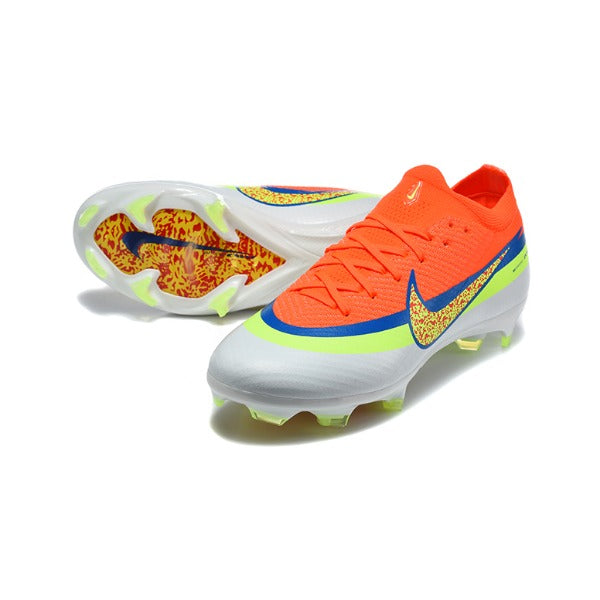 Nike Air Zoom Mercurial Vapor 17 Elite Orange, Blue and White Firm Ground FG Kids Football Boot
