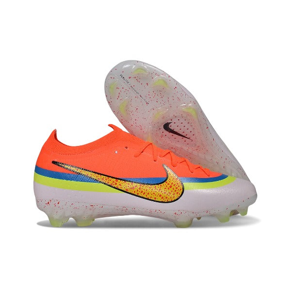Nike Air Zoom Mercurial Vapor 17 Elite Orange, Blue and White Firm Ground FG Kids Football Boot
