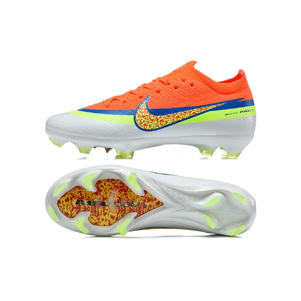 Nike Air Zoom Mercurial Vapor 17 Elite Orange, Blue and White Firm Ground FG Kids Football Boot