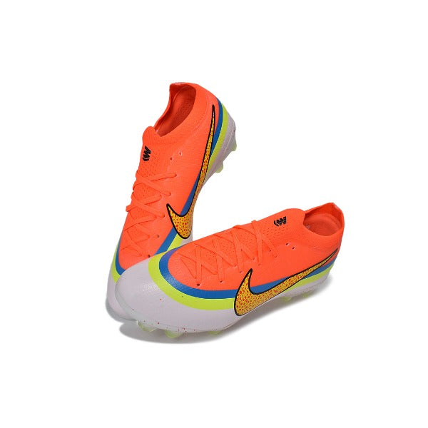 Nike Air Zoom Mercurial Vapor 17 Elite Orange, Blue and White Firm Ground FG Kids Football Boot