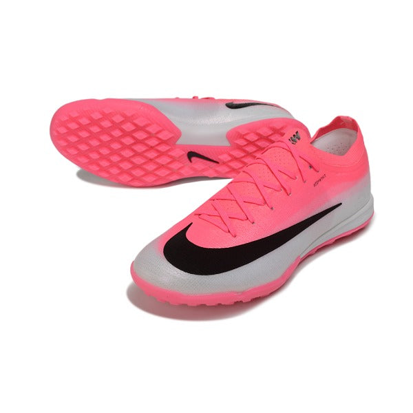 Nike Air Zoom Mercurial Vapor 17 Elite Pink, Black and White Turf TF Football Boot