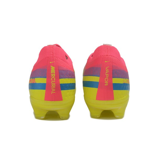 Nike Air Zoom Mercurial Vapor 17 Elite Pink, Blue and Yellow Firm Ground FG Kids Football Boot