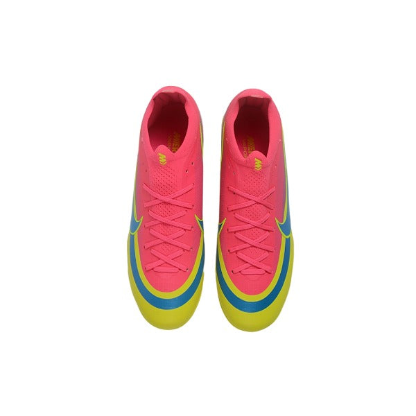 Nike Air Zoom Mercurial Vapor 17 Elite Pink, Blue and Yellow Firm Ground FG Kids Football Boot