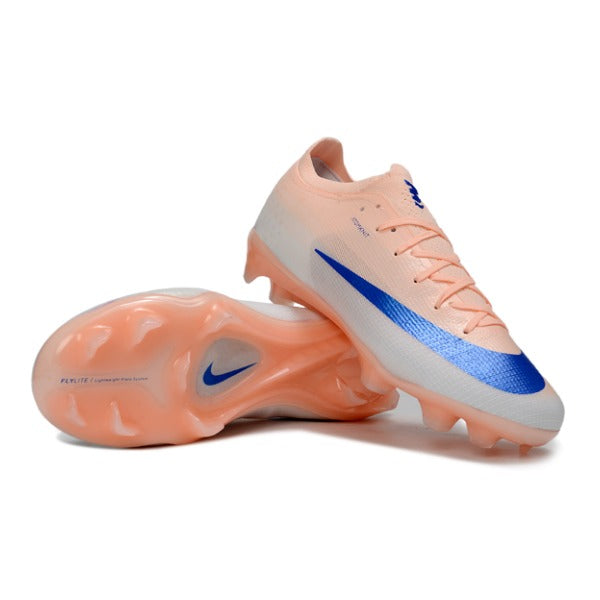 Nike Air Zoom Mercurial Vapor 17 Elite Salmon Pink and Blue Firm Ground FG Kids Football Boot