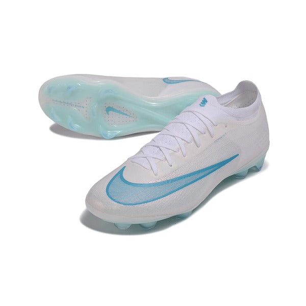 Nike Air Zoom Mercurial Vapor 17 Elite White and Light Blue Firm Ground FG Football Boot