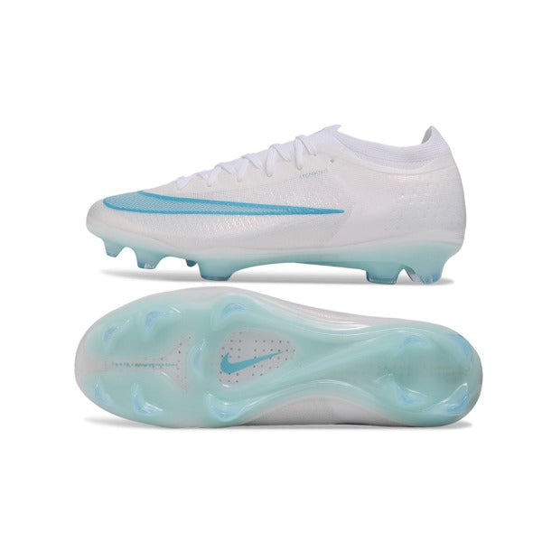 Nike Air Zoom Mercurial Vapor 17 Elite White and Light Blue Firm Ground FG Football Boot