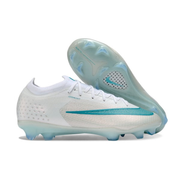 Nike Air Zoom Mercurial Vapor 17 Elite White and Light Blue Firm Ground FG Kids Football Boot