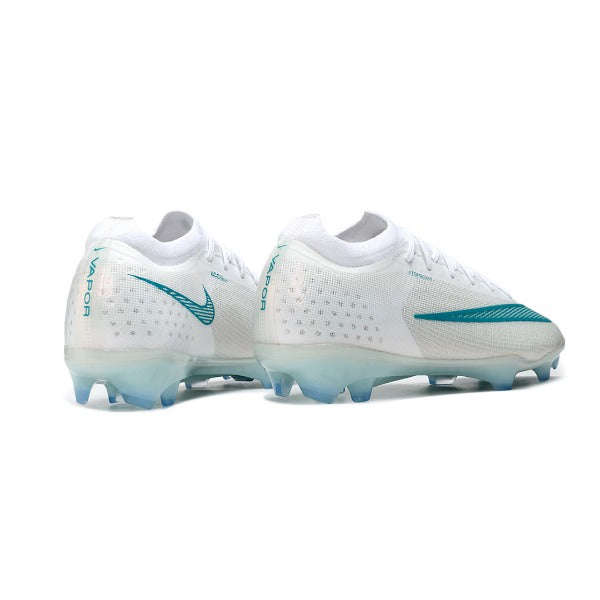 Nike Air Zoom Mercurial Vapor 17 Elite White and Light Blue Firm Ground FG Kids Football Boot