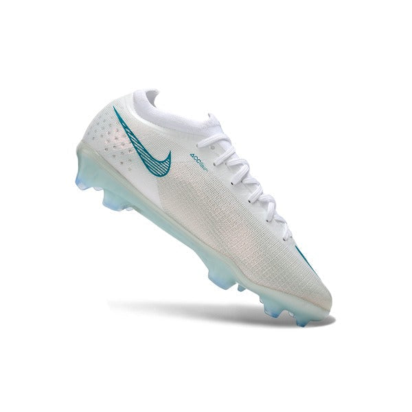 Nike Air Zoom Mercurial Vapor 17 Elite White and Light Blue Firm Ground FG Kids Football Boot
